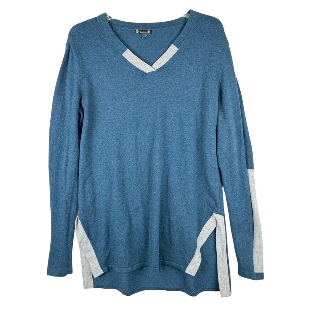 Smartwool Shadow Pine‎ Tunic Sweater in Deep Marlin Heather Merino Wool Size L